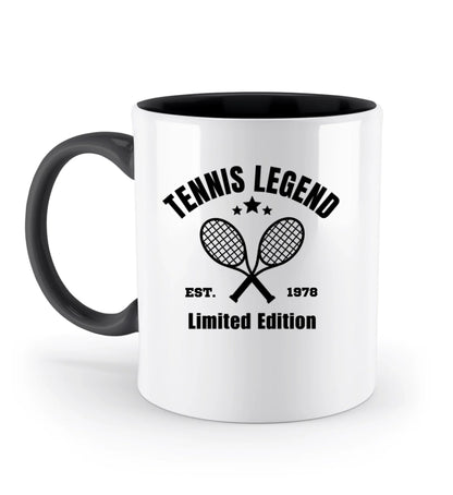 Tennis Legend - Zweifarbige Tasse personalisierbar