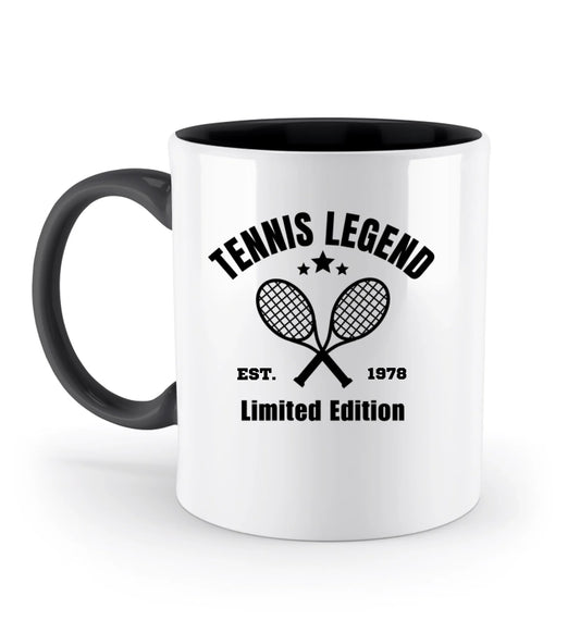 Tennis Legend - Zweifarbige Tasse personalisierbar