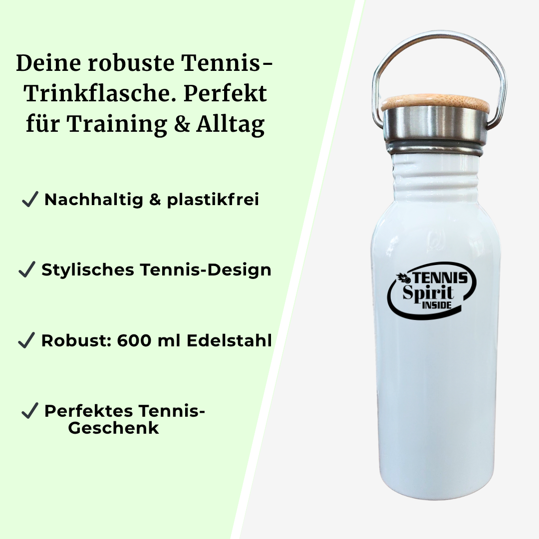 Tennis Spirit Inside  - Edelstahl Trinkflasche