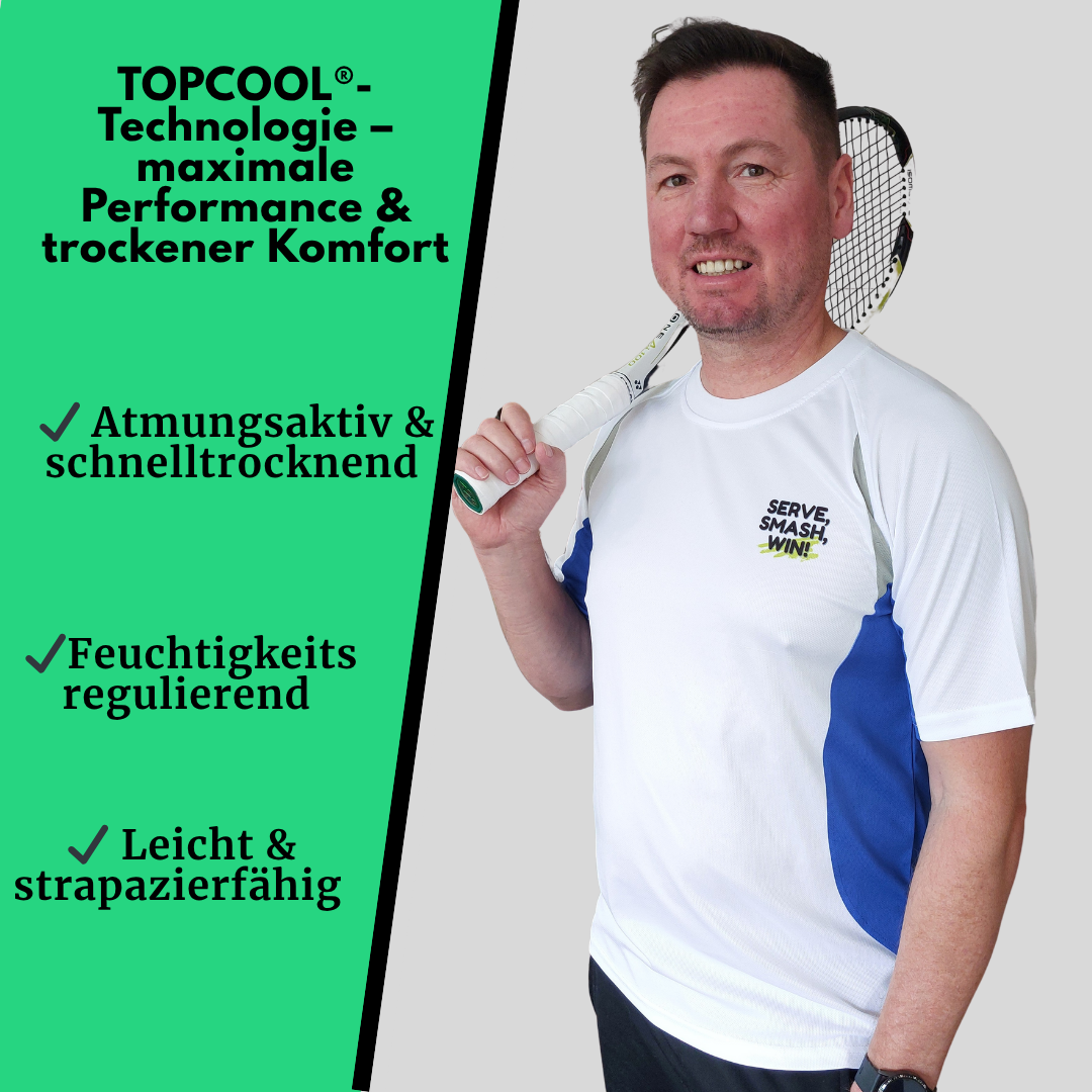 Serve, Smash, Win - Performance Tennisshirt