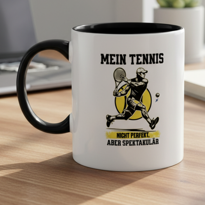 Mein Tennis - nicht perfekt, aber spektakulär  - Zweifarbige Tasse
