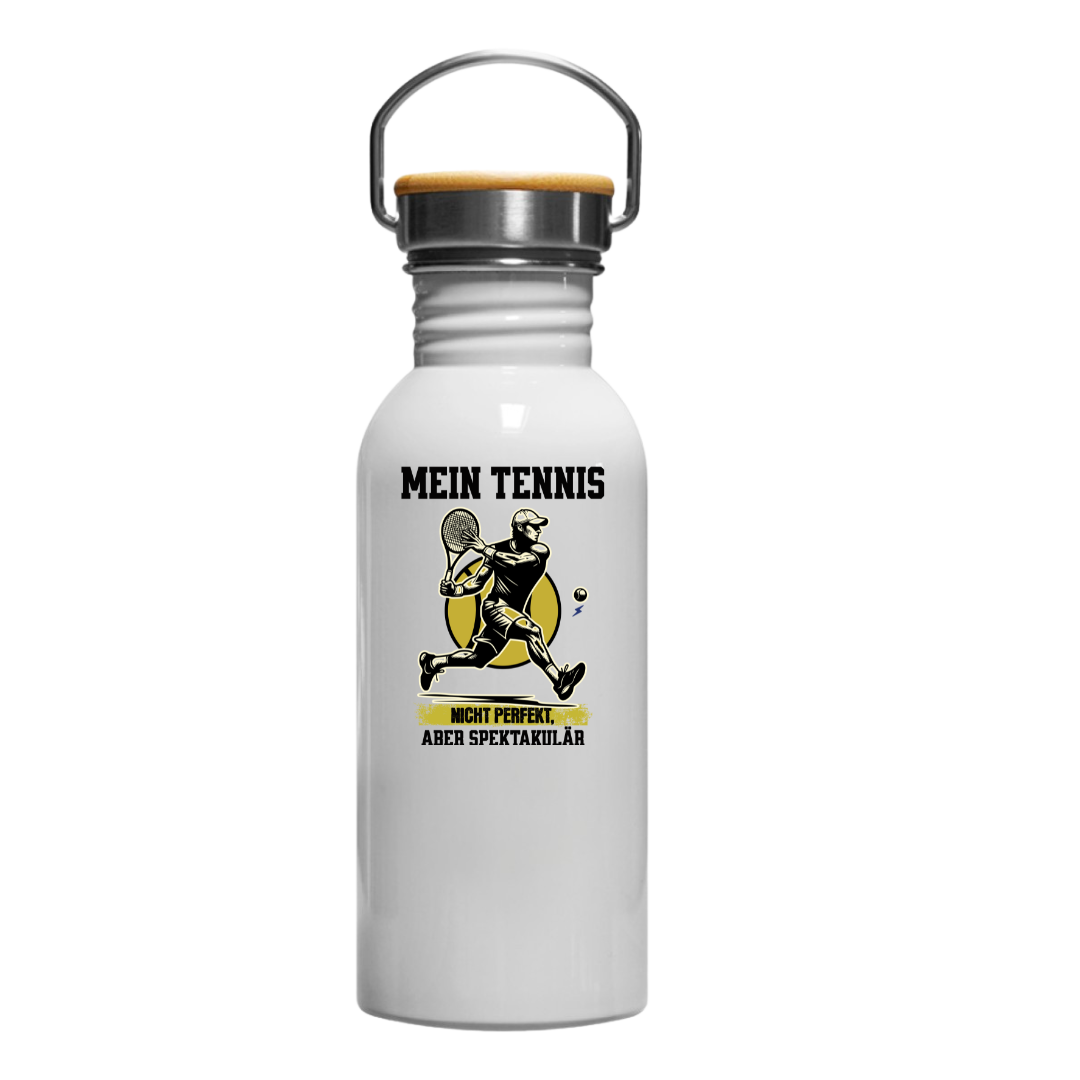 Mein Tennis - nicht perfekt, aber spektakulär | Edelstahl Trinkflasche