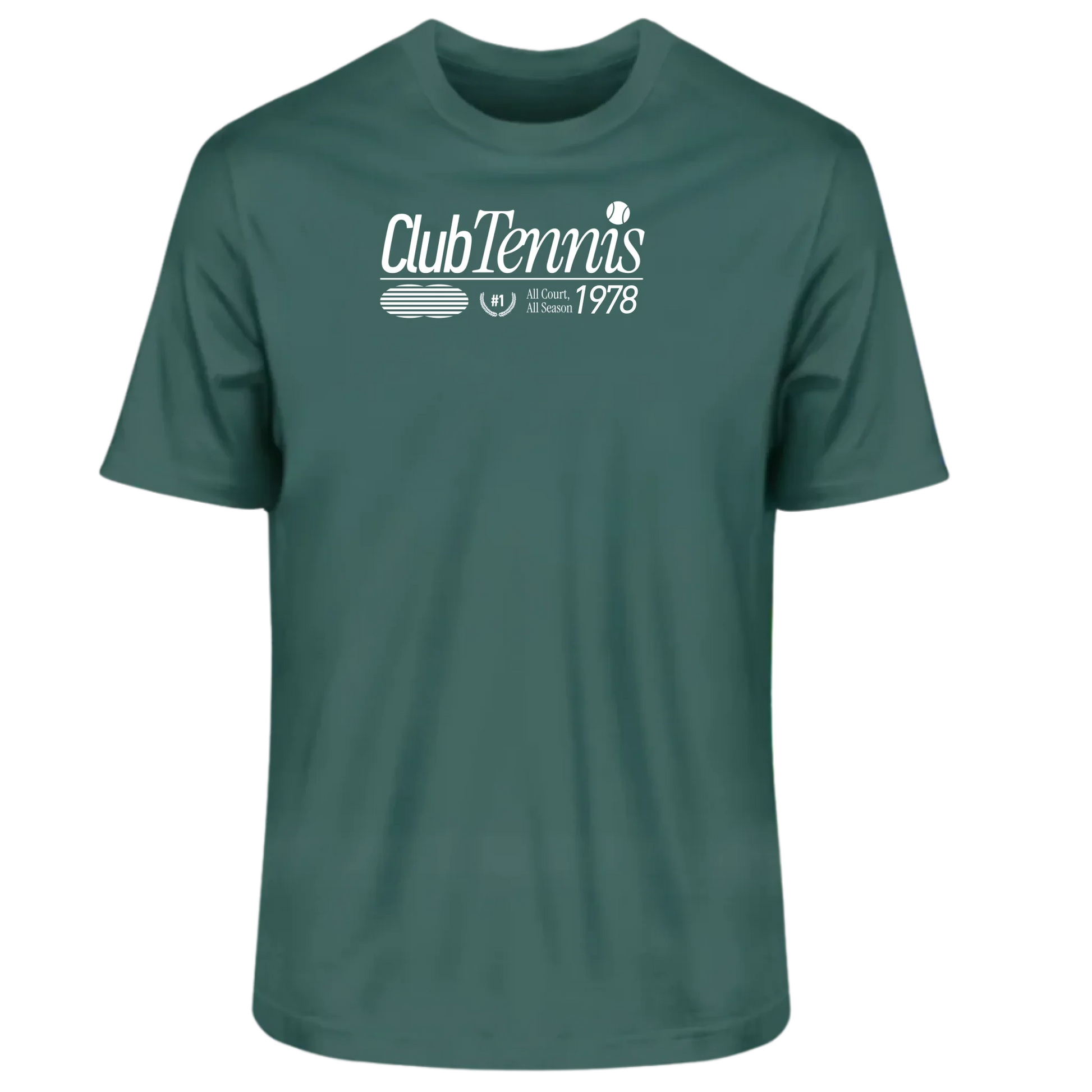 Club Tennis Herren Premium T-Shirt grün personalisierbar mit Jahreszahl