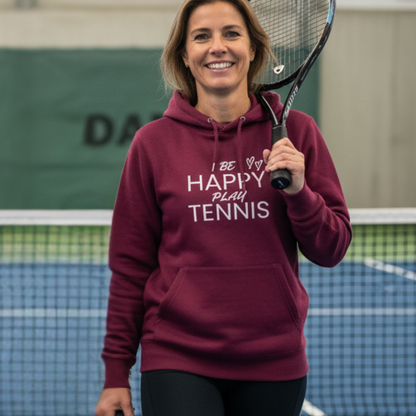 Be Happy, Play Tennis - Damen Premium Organic Hoodie