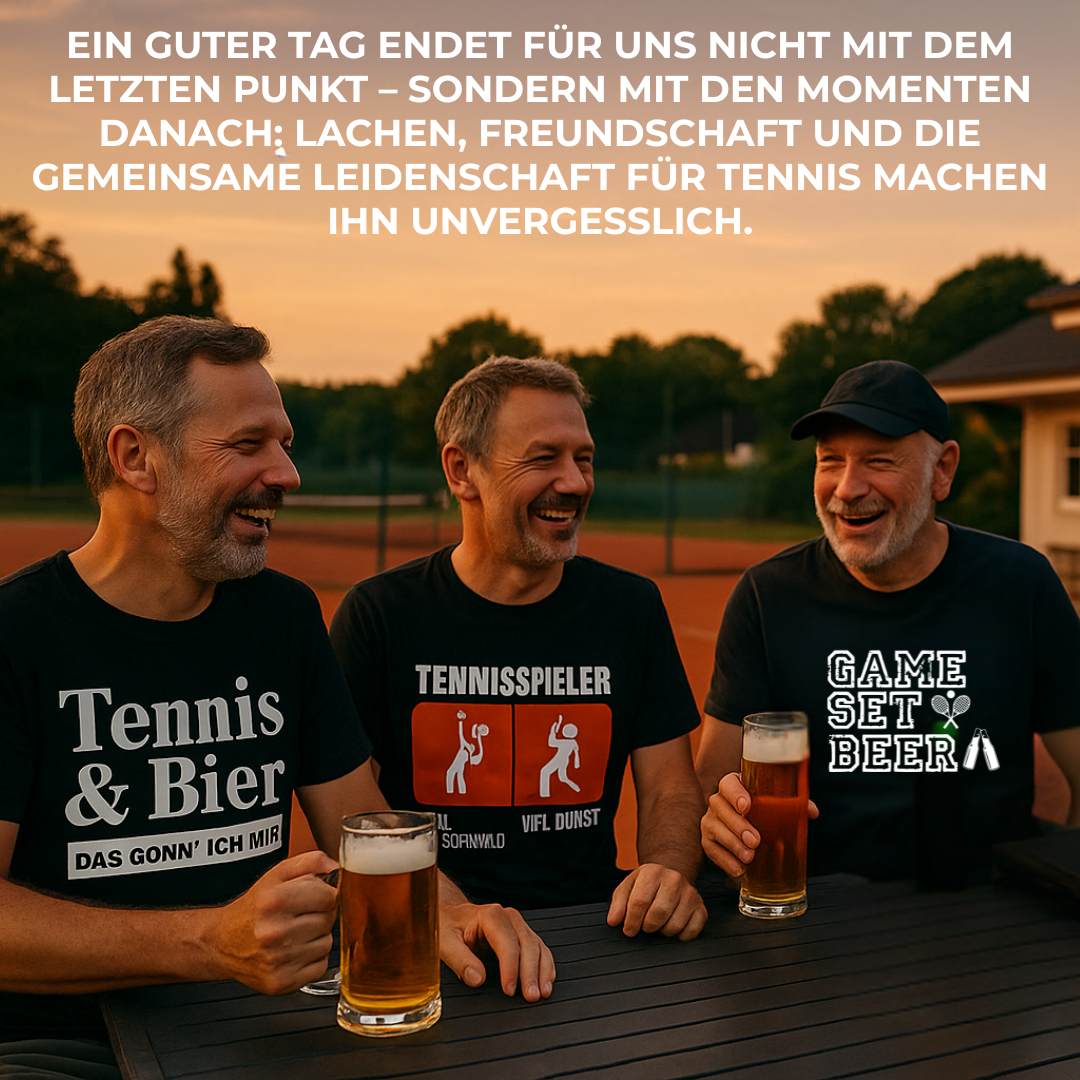 Ich mag Tennis und Bier  - Herren  Organic T-Shirt