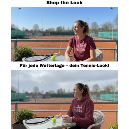 Be Happy, Play Tennis - Damen Premium Organic T-Shirt