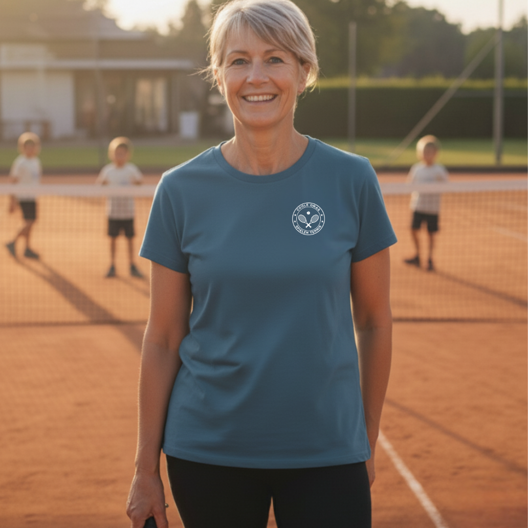 Coole Omas spielen Tennis - Damen Premium Organic T-Shirt mit Stick