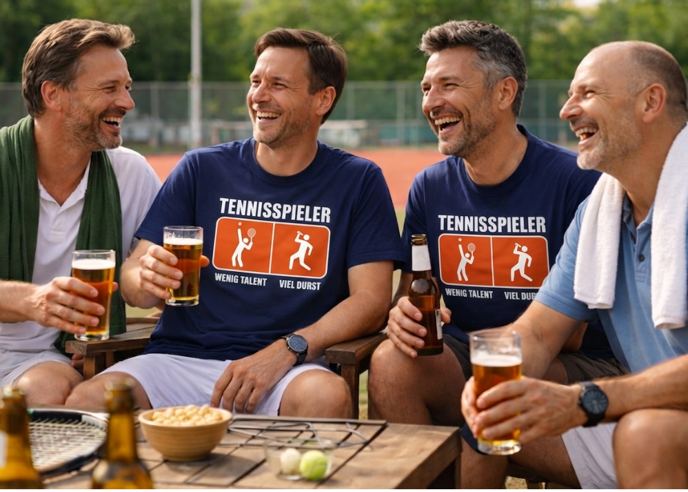 Tennisspieler - wenig Talent, viel Durst | Herren Premium Organic T-Shirt