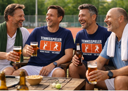 Tennisspieler - wenig Talent, viel Durst | Herren Premium Organic T-Shirt