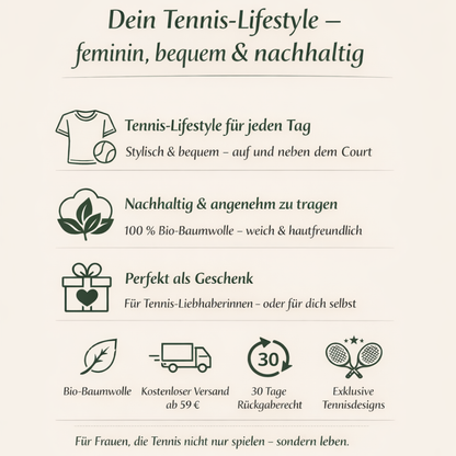 Tennis & Wine Vibes - Damen Premium Organic Shirt