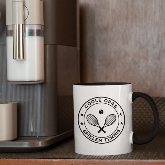 Coole Opas spielen Tennis  - Zweifarbige Tasse