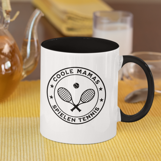 Coole Mamas spielen Tennis  - Zweifarbige Tasse