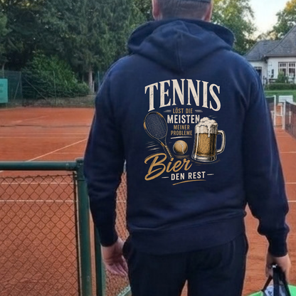 Tennis löst die meisten meiner Probleme | Bio-Hoodie Herren