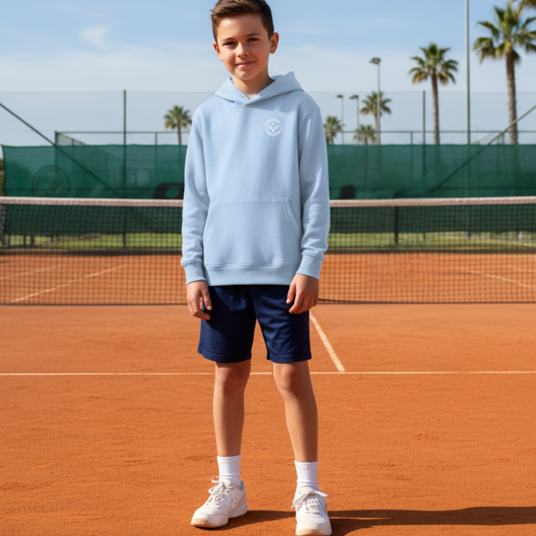 Coole Jungs spielen Tennis - Kinder Organic Hoodie