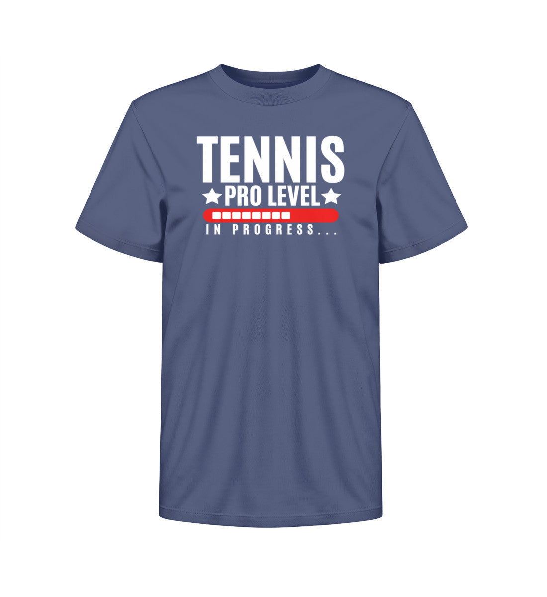 Navy Kinder-Shirt 'Tennis Pro Level In Progress' – Lustiges Tennis Geschenk für Kinder