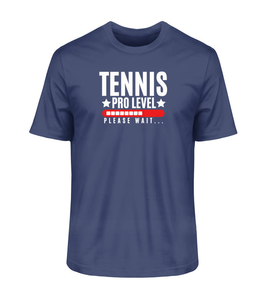 Navyblaues Herren-Shirt 'Tennis Pro Level Please Wait' – Lustiges Tennis Shirt als Geschenk für Männer